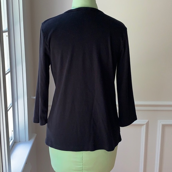 CROFT & BARROW Black Top - Picture 4 of 7